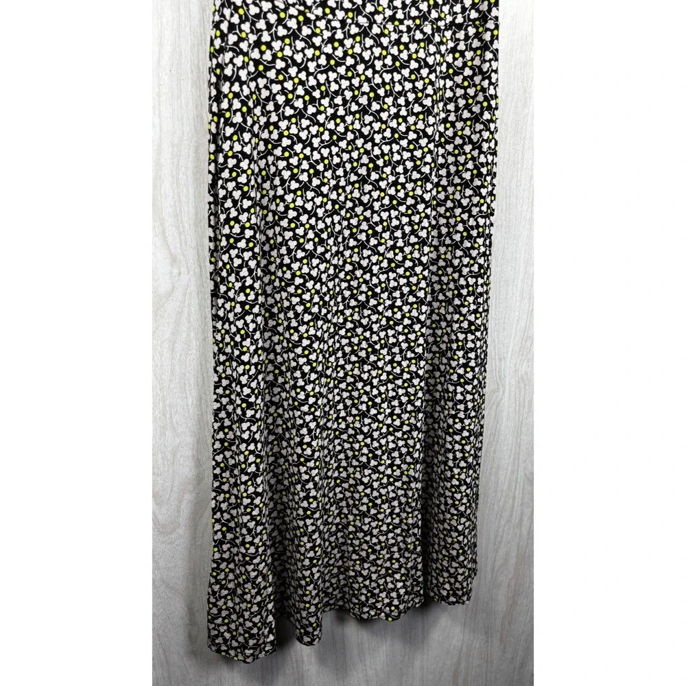 Boden Sweetheart‎ Dot Midi Dress 6 Black White Yellow Floral Boho - Picture 7 of 8